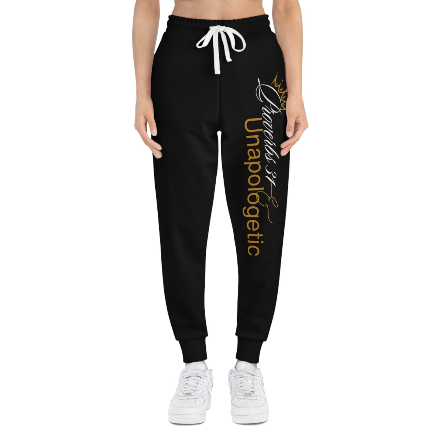 Unapologetic Athletic Joggers with Crown Design