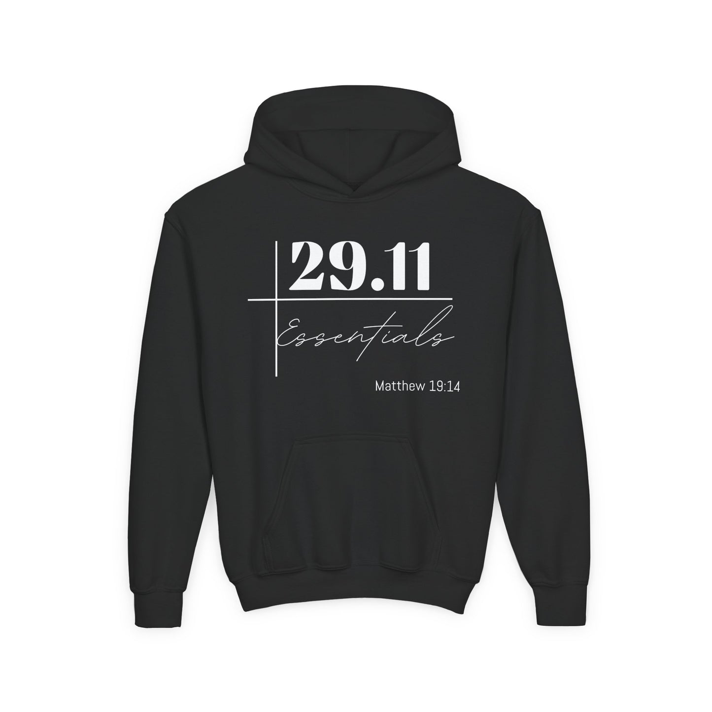 Youth Heavy Blend Hoodie - Essential 29.11 Design for Trendy Teens
