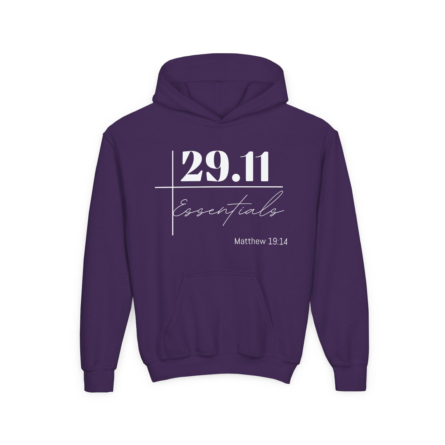 Youth Heavy Blend Hoodie - Essential 29.11 Design for Trendy Teens