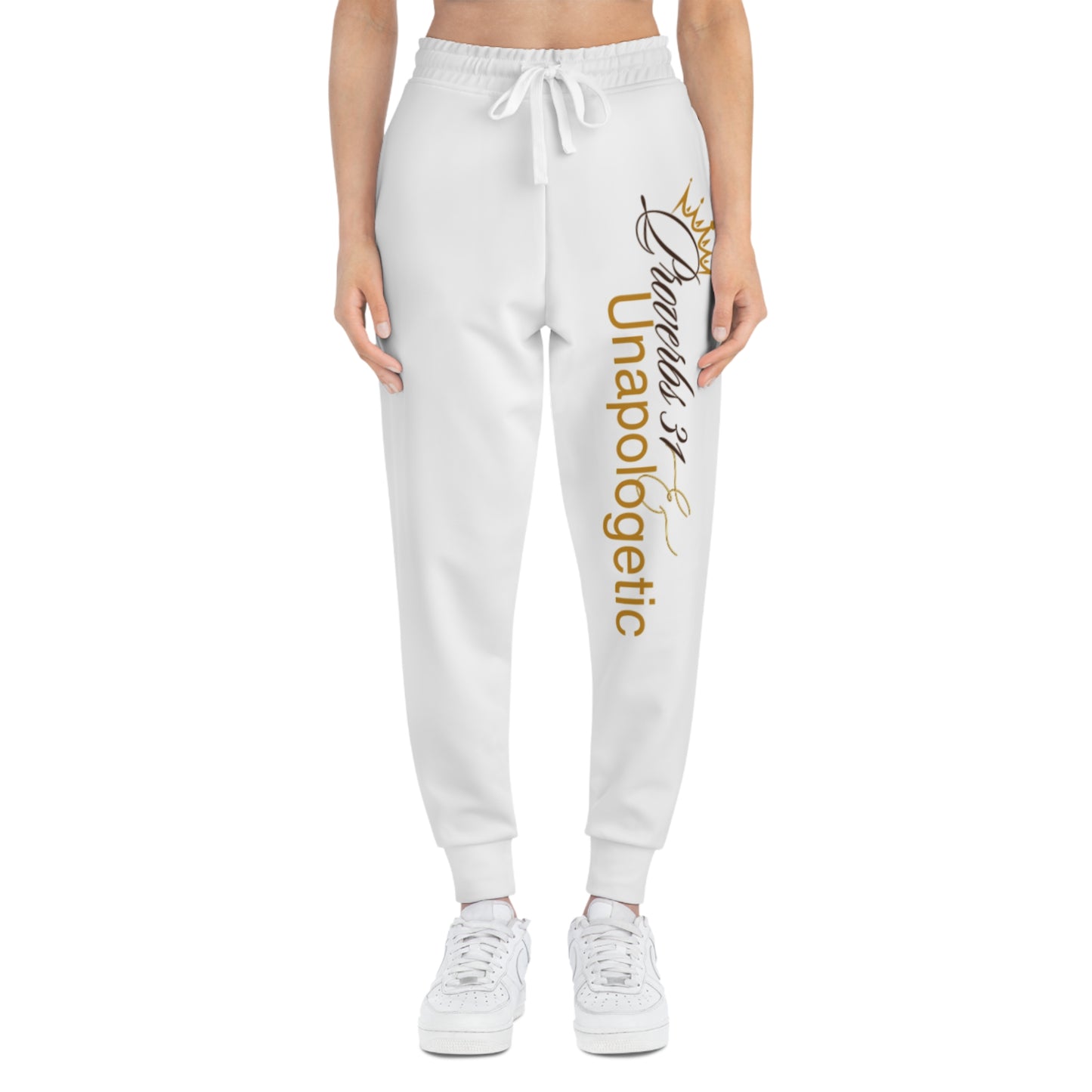 Unapologetic Athletic Joggers with Crown Design