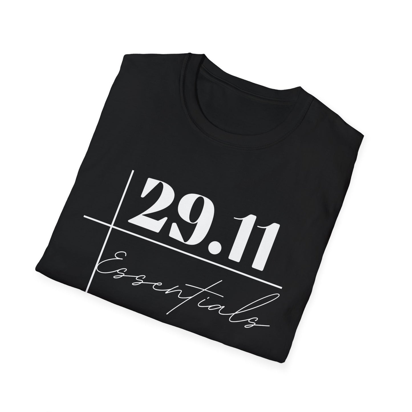 29.11 Essentials Unisex Softstyle T-Shirt - Trendy Black Tee for Every Occasion