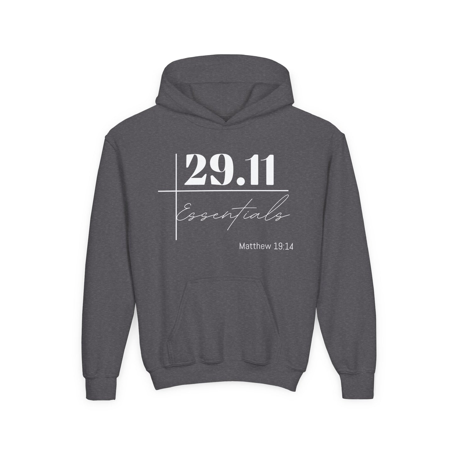 Youth Heavy Blend Hoodie - Essential 29.11 Design for Trendy Teens
