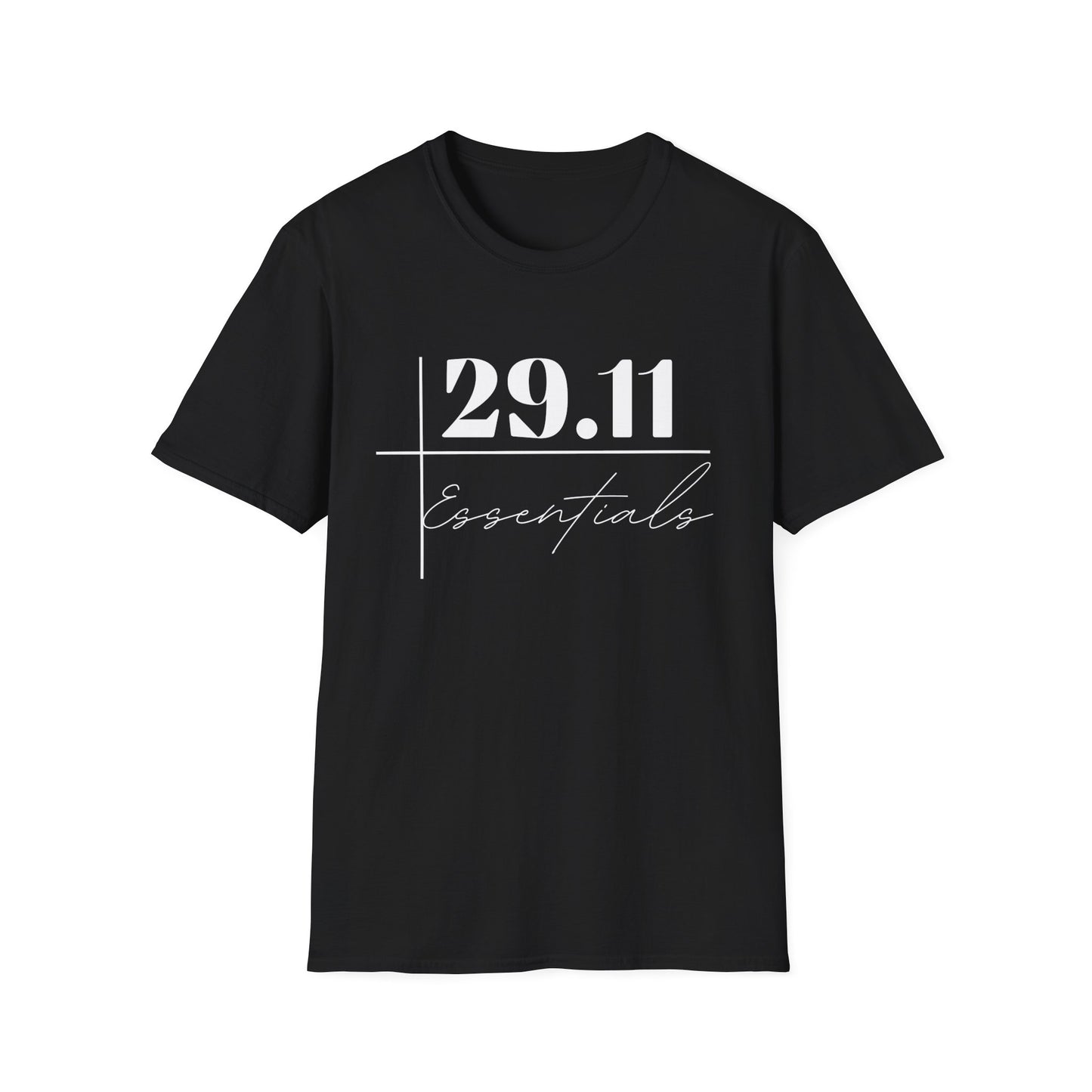 29.11 Essentials Unisex Softstyle T-Shirt - Trendy Black Tee for Every Occasion