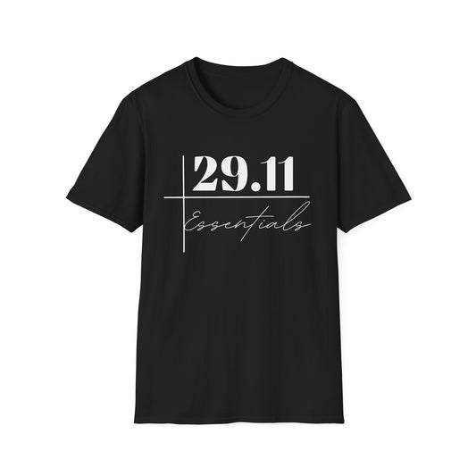 29.11 Essentials Unisex Softstyle T-Shirt - Trendy Black Tee for Every Occasion