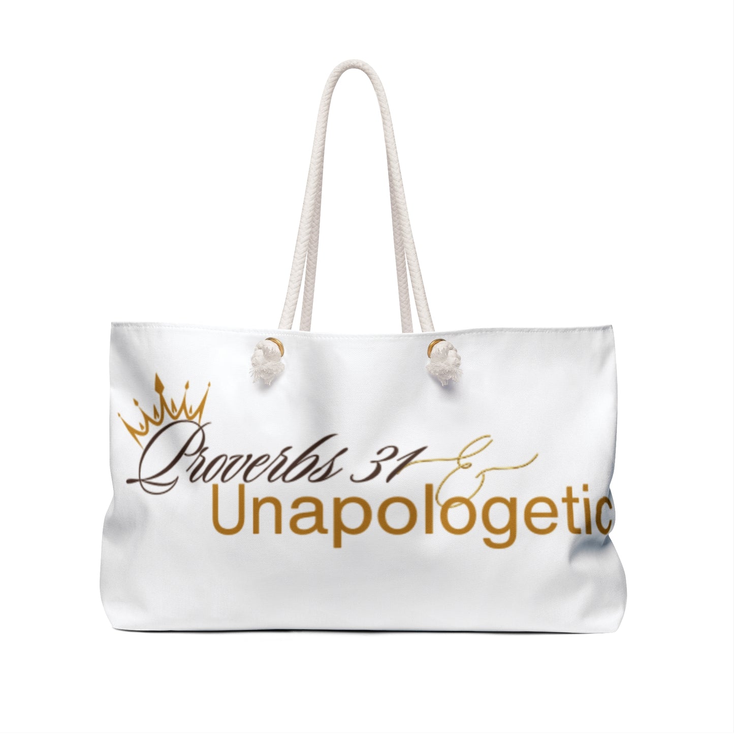 Proverbs 31 Unapologetic Weekender Bag - Stylish Tote for Travel & Everyday Use